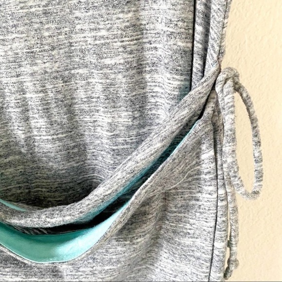 Anthro Maeve Grey Wrap Tee Dress size S Small Anthropologie - Picture 7 of 8